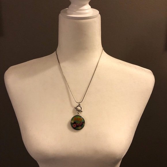 Double sided pendant silver necklace removable pendant - Picture 1 of 9